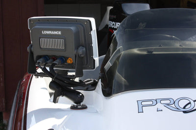 RAM 1.5" Ball Mount with 6.25" X 2" Rectangle Base, Medium LENGTH Double Socket Arm & 2.5" Round Base AMPs Hole Pattern - RAM-111U - OC Mounts