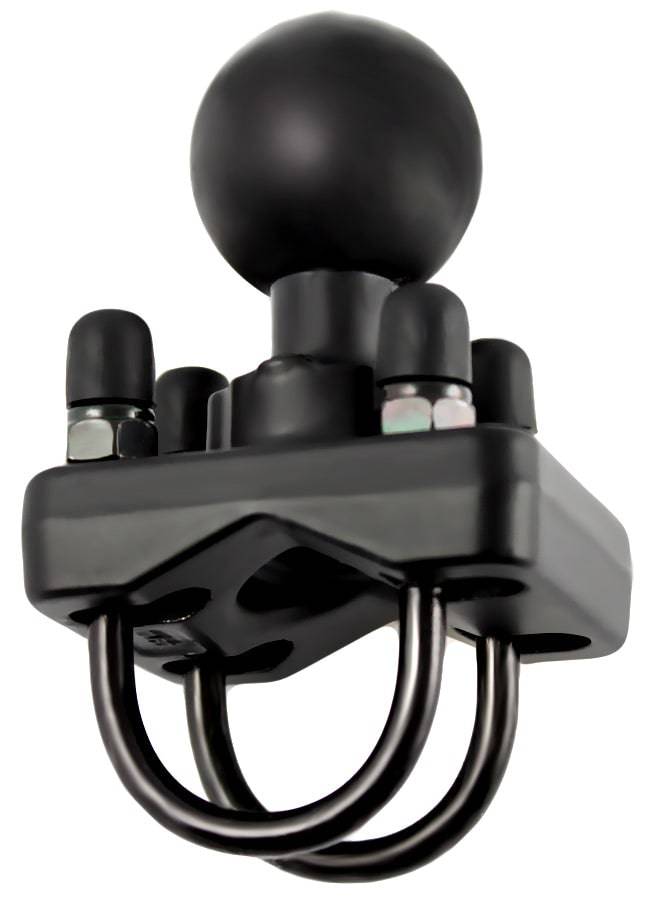 RAM Double U-Bolt Base with 1.5" Ball for Rails from .75" to 1.25" in Diameter - RAM-235U - OC Mounts