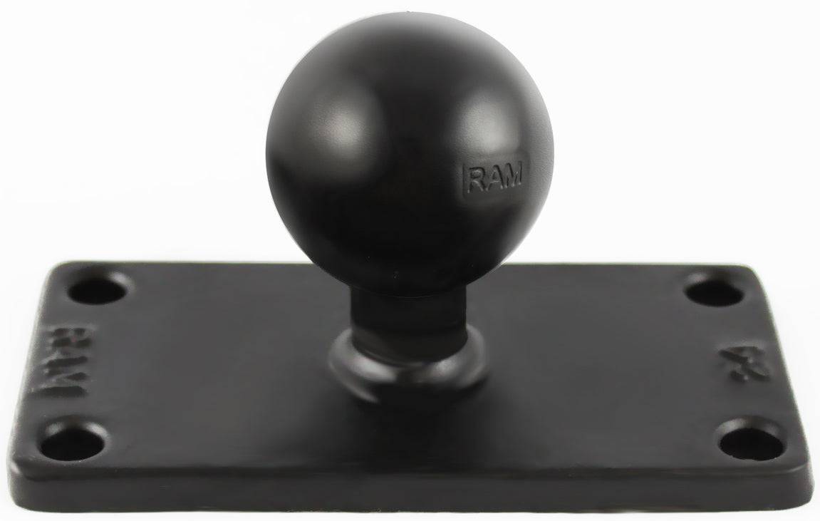 RAM C Size 1.5" Ball on Rectangular Plate with 1.5" x 3.5" 4-Hole Pattern - RAM-202U-24 - OC Mounts