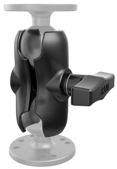 RAM Short Double Socket Arm for C Size 1.5" Balls - RAM-201U-B - OC Mounts