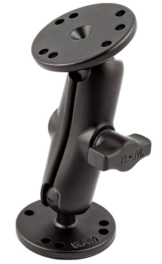RAM 1" Ball Mount with 2/2.5" Round Bases that contain the AMPs hole pattern RAM-B-101U - OC Mounts