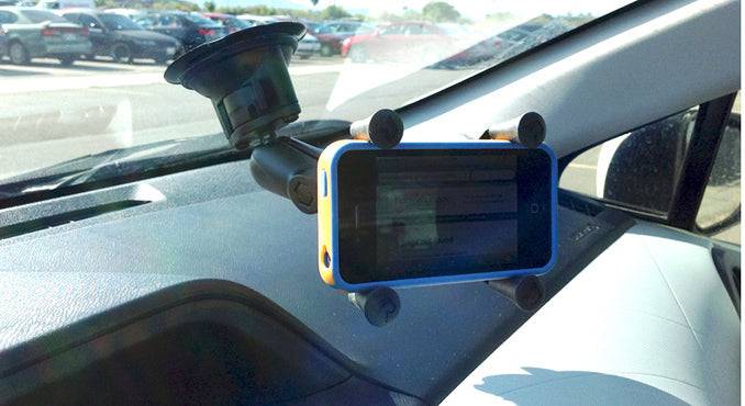 RAM Twist-Lock™ Suction Cup Mount with Universal RAM® X-Grip® Cell/iPhone Cradle - RAM-B-166-UN7U - OC Mounts