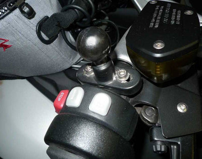 RAM Rail Base with B Size 1" Ball. Zinc Coated U-Bolt for Rails from 0.5" to 1.25" in Diameter - RAM-B-231ZU - OC Mounts