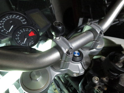 RAM Motorcycle Handlebar Clamp Base with M8 Screws - RAM-B-367U - OC Mounts