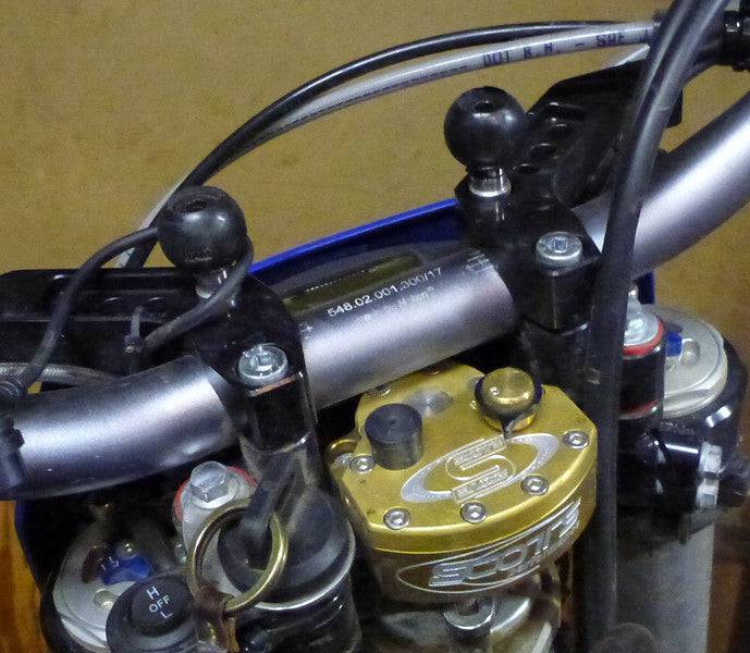 RAM Motorcycle Handlebar Clamp Base with M8 Screws - RAM-B-367U - OC Mounts