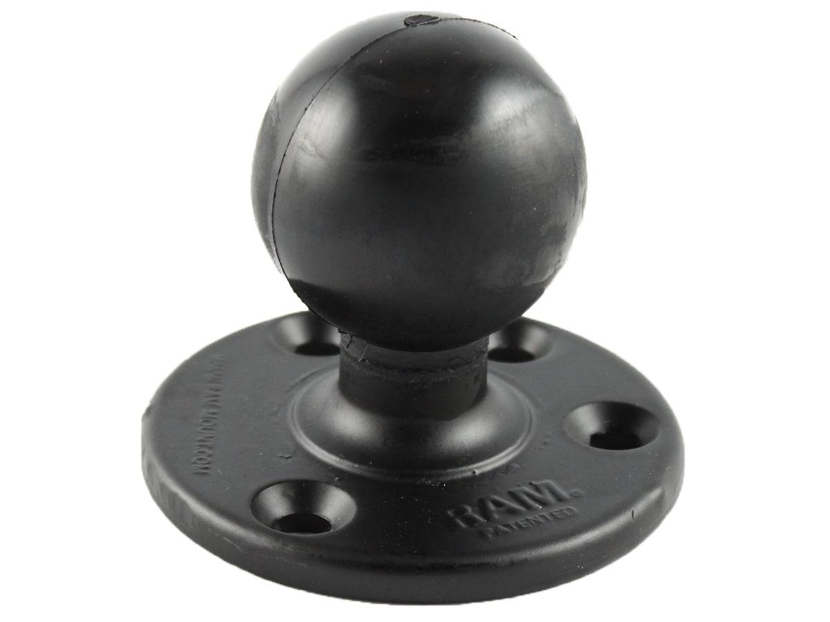 RAM 3.68" Diameter Round Plate with D Size 2.25" Ball - RAM-D-202U - OC Mounts