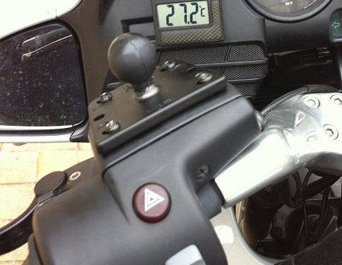 RAM Motorcycle Brake/Clutch Reservoir Cover Base with 1" Ball Centered - RAM-B-345U - OC Mounts