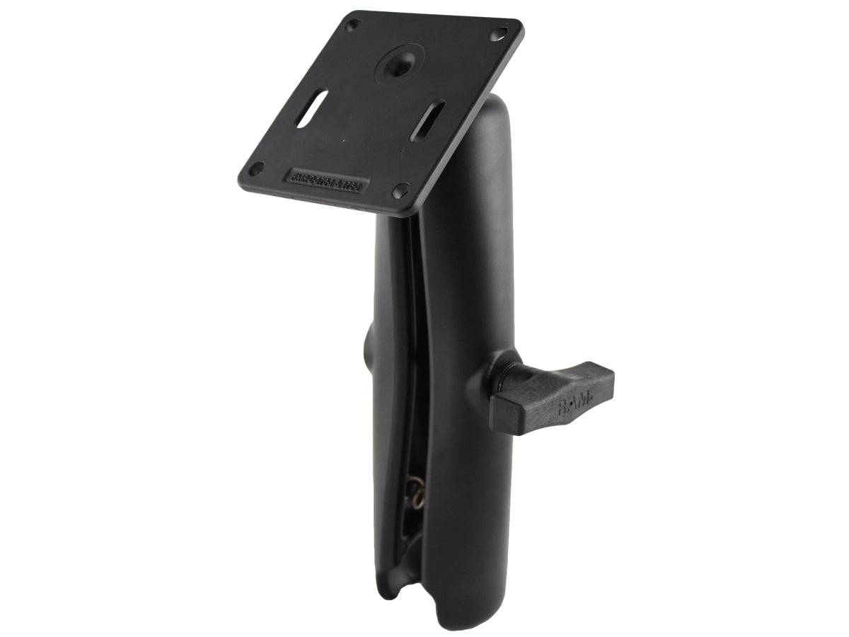 RAM 1.5" Ball Long Length Double Socket Arm with 75mm X 75mm VESA 3.625" Plate - RAM-103U-D-2461 - OC Mounts