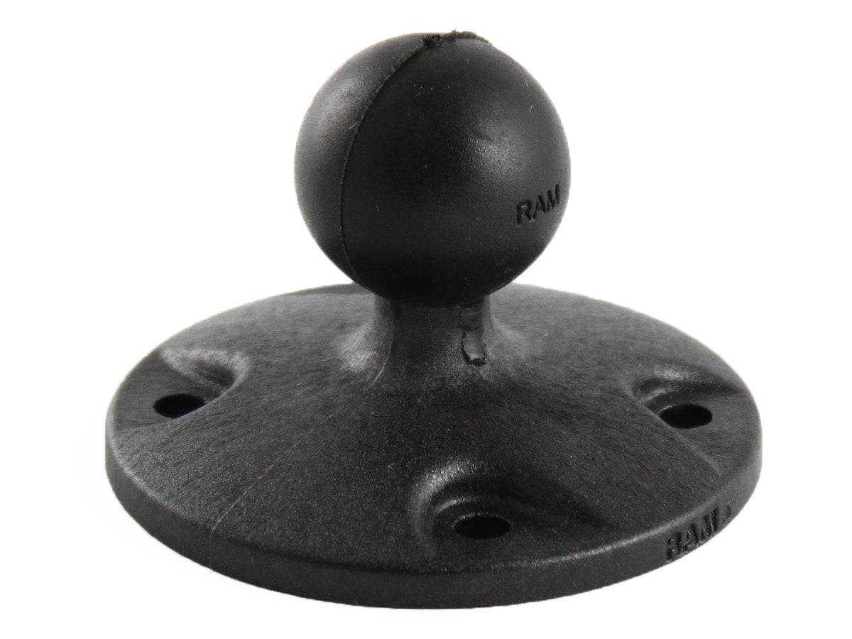 RAM 2.5" Composite Round Base with the AMPs Hole Pattern & 1" Ball - RAP-B-202U - OC Mounts