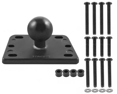RAM Motorcycle Brake/Clutch Reservoir Cover Base with 1" Ball Centered - RAM-B-345U - OC Mounts