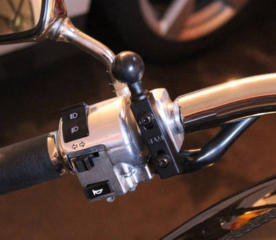 RAM Motorcycle Brake/Clutch Reservoir Base with 1" Ball - RAM-B-309-1U - OC Mounts