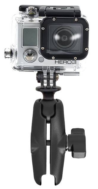 RAM Universal Action Camera Adapter with Double Socket Arm - RAM-B-202-GOP1-201U - OC Mounts