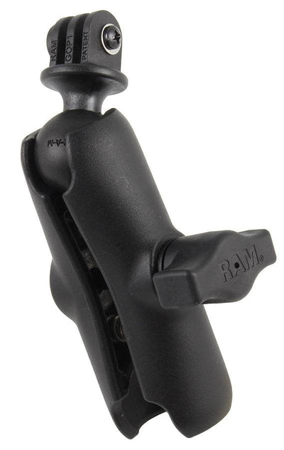 RAM Universal Action Camera Adapter with Double Socket Arm - RAM-B-202-GOP1-201U - OC Mounts