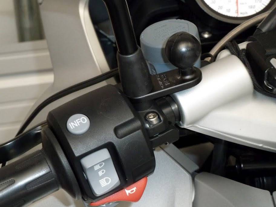 RAM 2.25" x 0.87" Motorcycle Base with 11mm Hole and 1" Ball - RAM-B-252U - OC Mounts