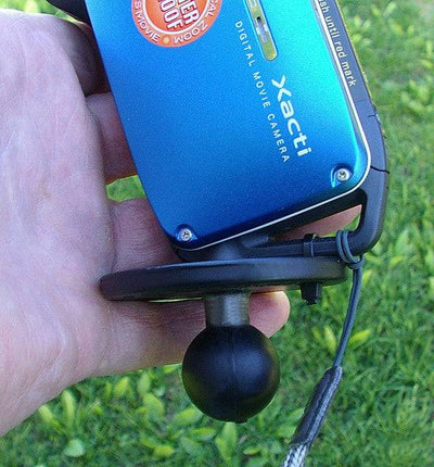 RAM 2.5" Round Base with 1" Ball & 1/4-20 Threaded Male Post for Cameras - RAM-B-202AU - OC Mounts