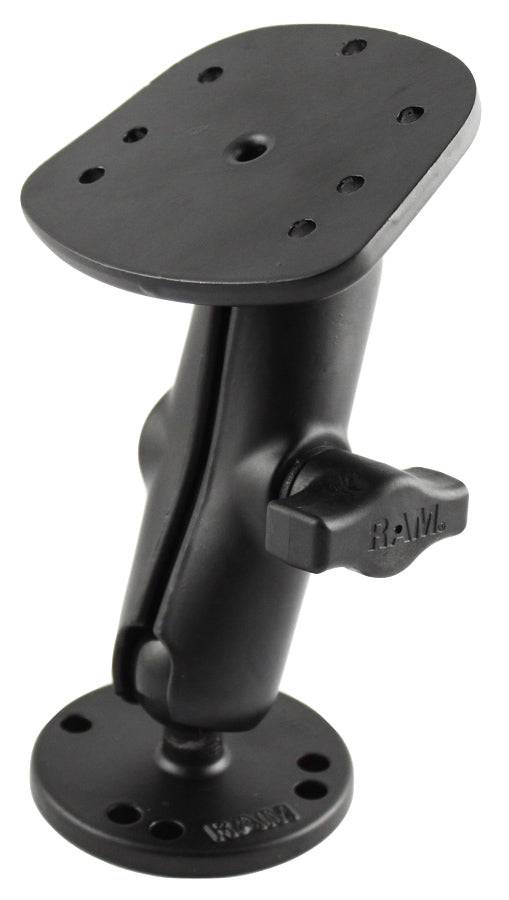 RAM Flat Surface Marine Electronic Mount for the Eagle Cuda, FishEasy, Humminbird Piranha & Lowrance X-4 - RAM-B-107-1U - OC Mounts