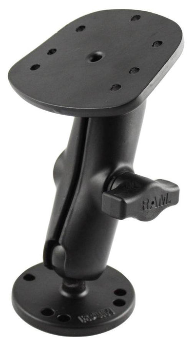 RAM Flat Surface Marine Electronic Mount for the Eagle Cuda, FishEasy, Humminbird Piranha & Lowrance X-4 - RAM-B-107-1U - OC Mounts