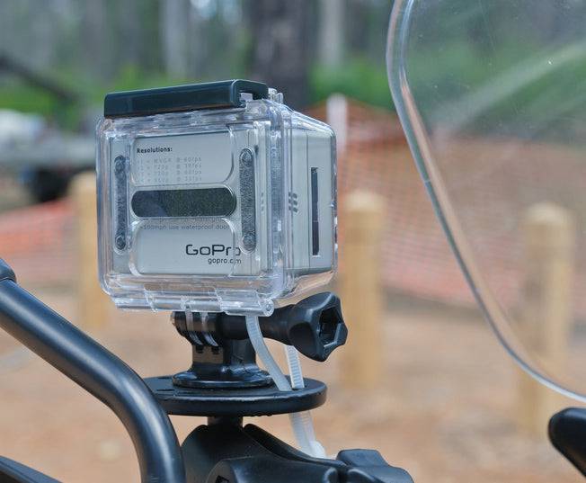 RAM 2.5" Round Base with 1" Ball & 1/4-20 Threaded Male Post for Cameras - RAM-B-202AU - OC Mounts