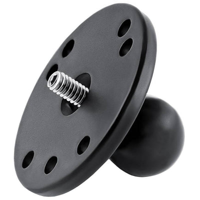 RAM 2.5" Round Base with 1" Ball & 1/4-20 Threaded Male Post for Cameras - RAM-B-202AU - OC Mounts