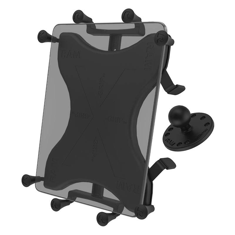 RAM® X-Grip® Cradle with Round Base Adapter for 10" Large Tablets - RAM-B-202-UN9U - OC Mounts