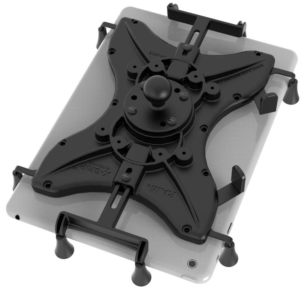 RAM® X-Grip® Cradle with Round Base Adapter for 10" Large Tablets - RAM-B-202-UN9U - OC Mounts