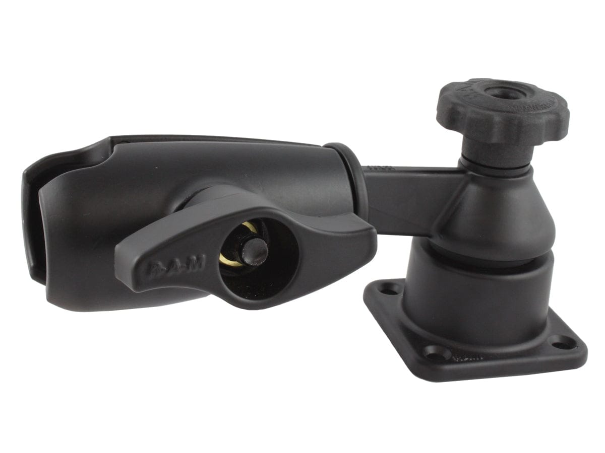RAM Horizontal Mounting Base with Single Swing Arm and D Size 2.25" Ball Socket - RAM-D-109HS-4U - OC Mounts