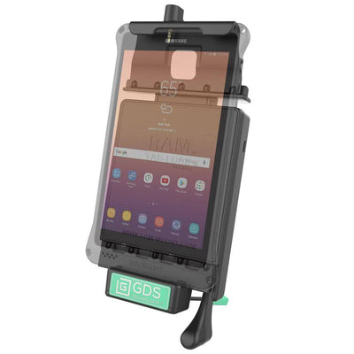 GDS® Locking Vehicle Dock with Audio Jumper Cable for the Samsung Galaxy Tab A 8.0 (2017) - RAM-GDS-DOCKL-V2-SAM35-AUD1U - OC Mounts