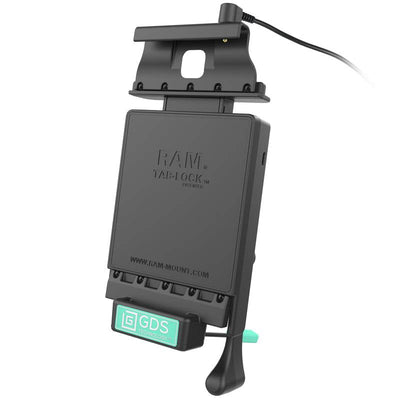 GDS® Locking Vehicle Dock with Audio Jumper Cable for the Samsung Galaxy Tab 4 8.0 - RAM-GDS-DOCKL-V2-SAM12-AUD1U - OC Mounts