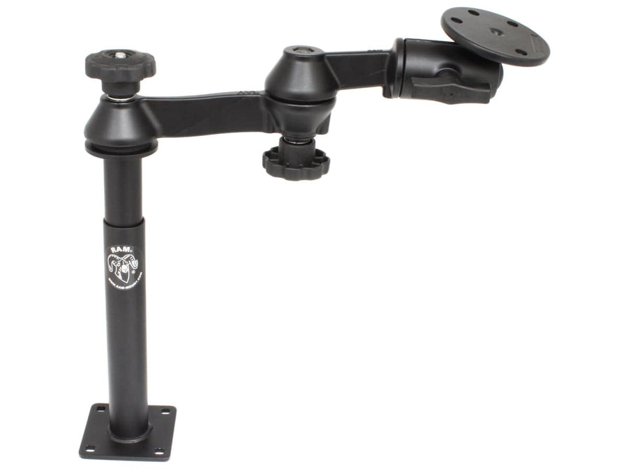 RAM Double Swing Arm with 8" Male Tele-Pole™, 9" Female Tele-Pole™ & 3.68" Round Base - RAM-VP-SW1-89-240 - OC Mounts