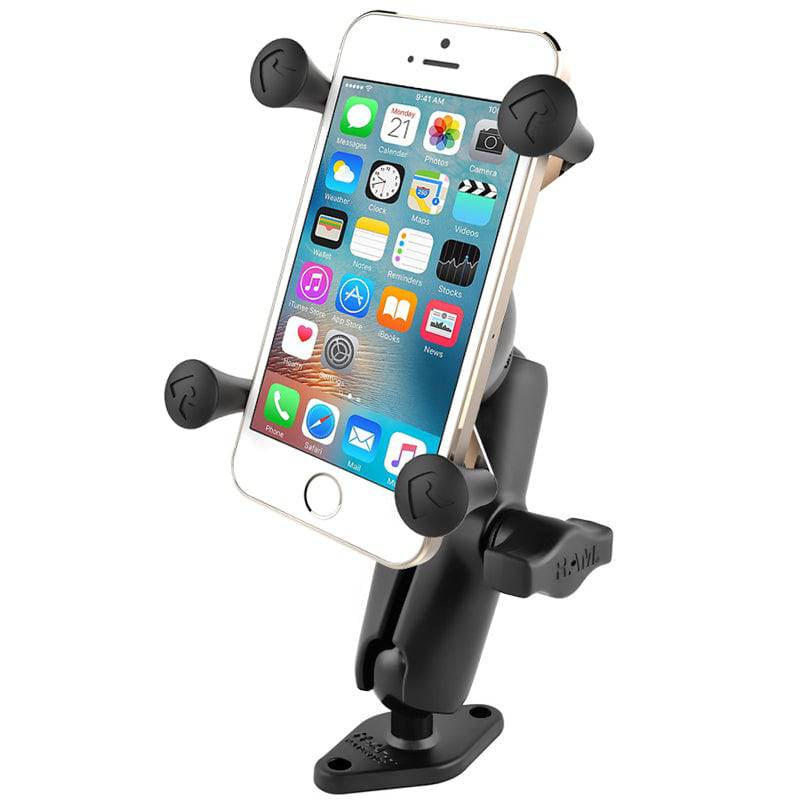 RAM 1" Ball Mount with Diamond Base & Universal RAM® X-Grip® Cell/iPhone Cradle - RAM-B-102-UN7U - OC Mounts