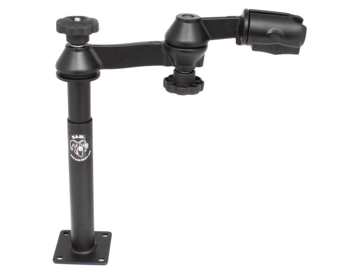 RAM Double Swing Arm with 8" Male and 9" Female Tele-Pole™. Swing Arm Connects to No Ball Base. - RAM-VP-SW1-89NB - OC Mounts
