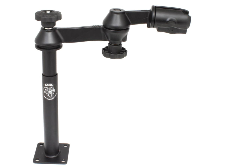 RAM Double Swing Arm with 8" Male and 9" Female Tele-Pole™. Swing Arm Connects to No Ball Base. - RAM-VP-SW1-89NB - OC Mounts