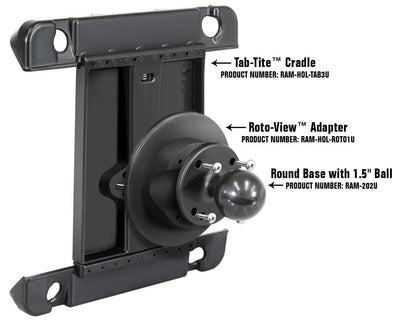 RAM Roto-View™ Adapter Plate - RAM-HOL-ROTO1U - OC Mounts
