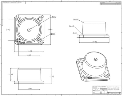 RAM 3.5" x 3.5" Horizontal Swing Arm Base - RAM-109H-B - OC Mounts