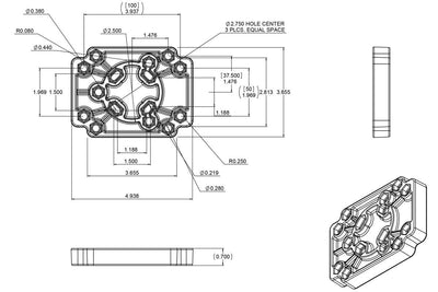 Adapt-To-RAM™ Mounting Plate - RAP-356U - OC Mounts