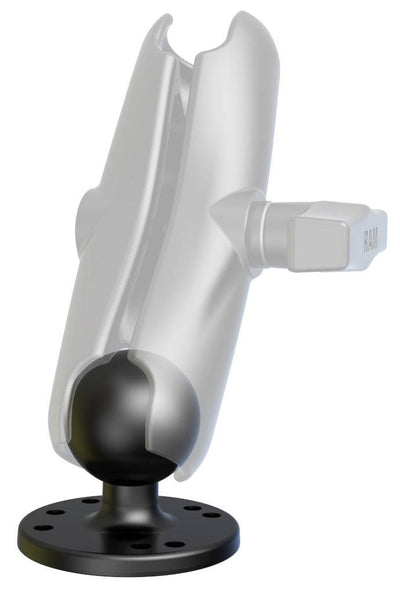 RAM 2.5" Round Plate with AMPs Hole Pattern & C Size 1.5" Ball - RAM-202U - OC Mounts