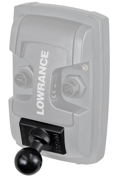 RAM Quick Release Adapter with B Size 1" Ball for "LIGHT USE" Lowrance Elite-4 & Mark-4 Series Fishfinders - RAM-B-202U-LO11 - OC Mounts