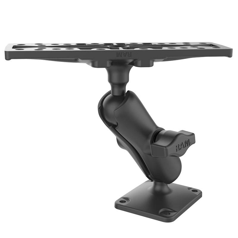 RAM Composite 1" Diameter Ball Mount with 6.25" X 2" Rectangle Base & 2" x 2.5" Rectangle Base - RAP-B-111U - OC Mounts