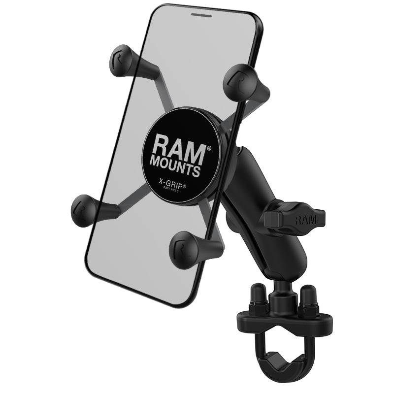 RAM-B-149Z-UN7U - RAM Handlebar U-Bolt Mount with Universal RAM® X-Grip® Cell/iPhone Cradle - OC Mounts