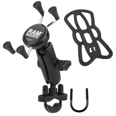 RAM-B-149Z-UN7U - RAM Handlebar U-Bolt Mount with Universal RAM® X-Grip® Cell/iPhone Cradle - OC Mounts