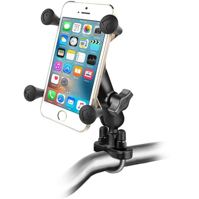 RAM-B-149Z-UN7U - RAM Handlebar U-Bolt Mount with Universal RAM® X-Grip® Cell/iPhone Cradle - OC Mounts
