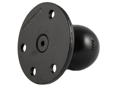 RAM 3.68" Diameter Round Plate with D Size 2.25" Ball & Steel Reinforcement - RAM-D-202U-IN1 - OC Mounts