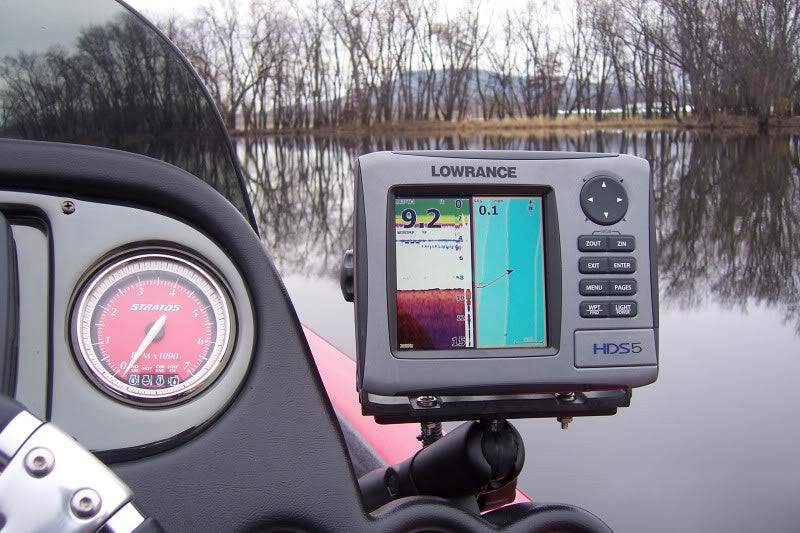 RAM 1.5" Ball Mount with 6.25" X 2" Rectangle Base, LONG LENGTH Double Socket Arm & 2.5" Round Base AMPs Hole Pattern - RAM-111U-D - OC Mounts