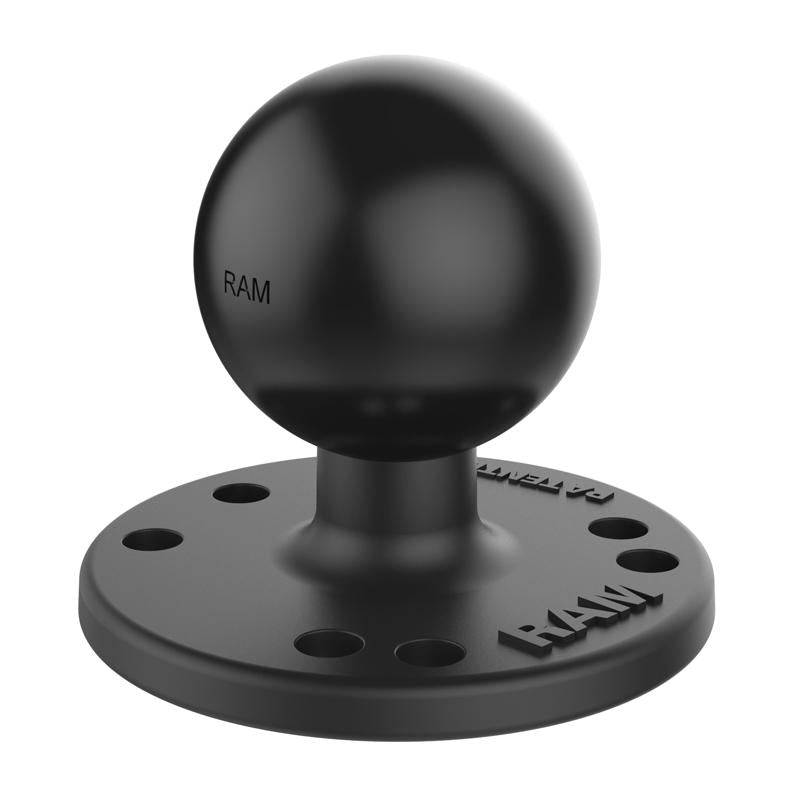 RAM 2.5" Round Base with the AMPs Hole Pattern, 1.5" Ball & Hardware for the echo™ 200, 500c, 550c - RAM-202-G4U - OC Mounts