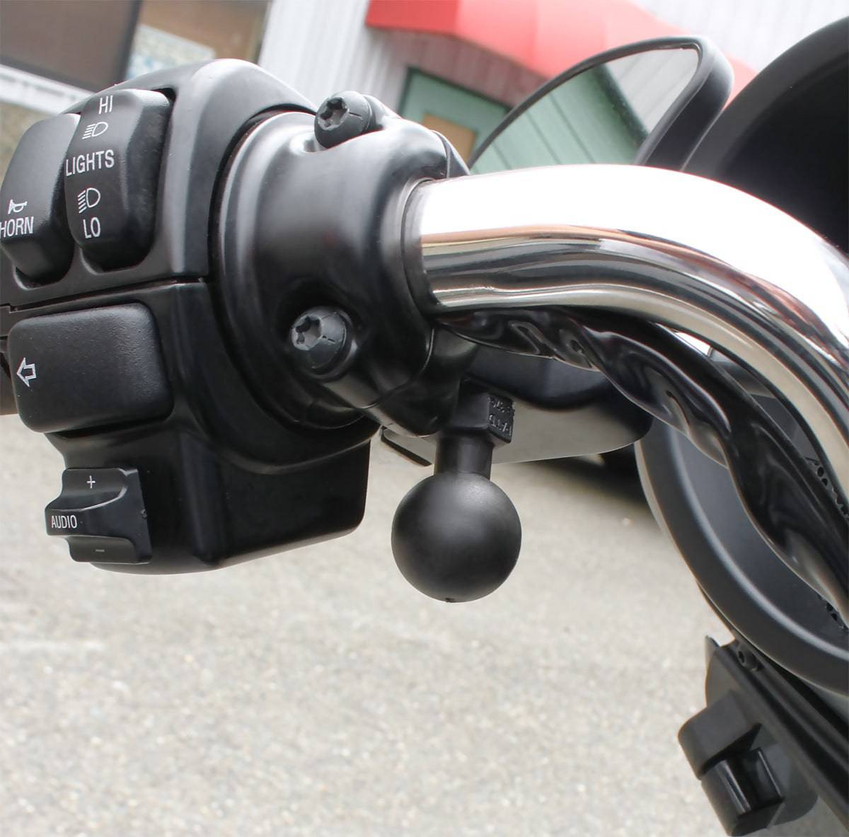 RAM Mirror Post Base for Harley-Davidson Motorcycles - RAP-B-379-HA1U - OC Mounts