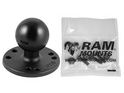 RAM 2.5" Round Base with the AMPs Hole Pattern, 1.5" Ball & Hardware for the echo™ 200, 500c, 550c - RAM-202-G4U - OC Mounts