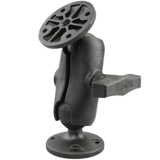RAM Composite Double Socket Mount with Short Arm and Two 2.5" Diameter Ball Bases - RAP-101U-B