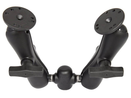 RAM Dual Mount with C-Size 1.5" Ball Plates Connected by 1/2" NPT Pipe Adapter - RAM-101U-CD1