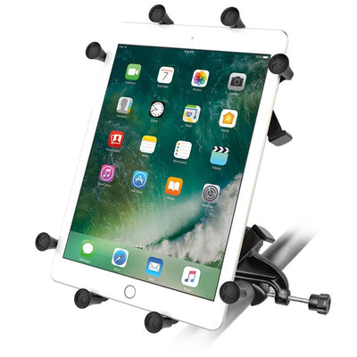 RAM Yoke Clamp Mount with Universal RAM® X-Grip® Cradle for 10" Large Tablets - RAM-B-121-UN9U - OC Mounts