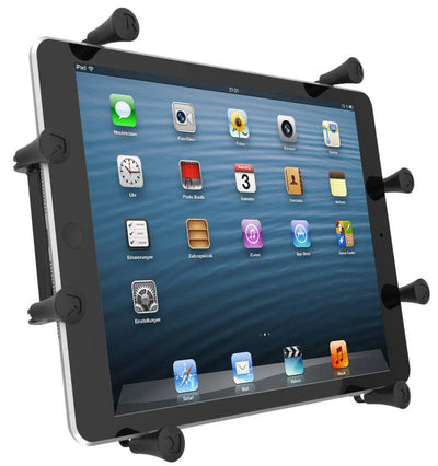 RAM-A-CAN™ II Universal Cup Holder Mount with Double Socket Arm & Universal RAM® X-Grip® Cradle for 10" Large Tablets - RAP-299-3-UN9U - OC Mounts